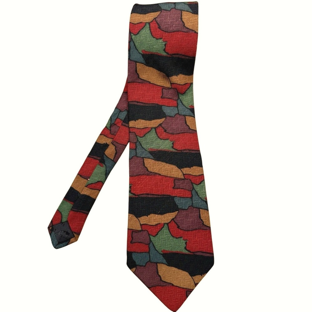 Frank Sinatra‎ Vintage Necktie Excellent Abstract Geometric Silk Tie